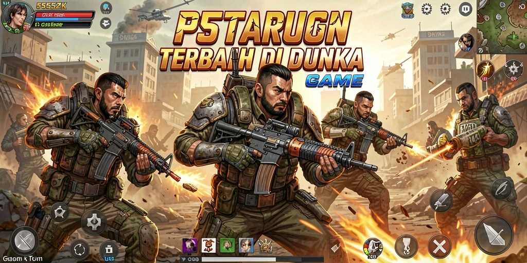 Gameplay 555ZK menampilkan pertarungan seru dengan grafis yang memukau.