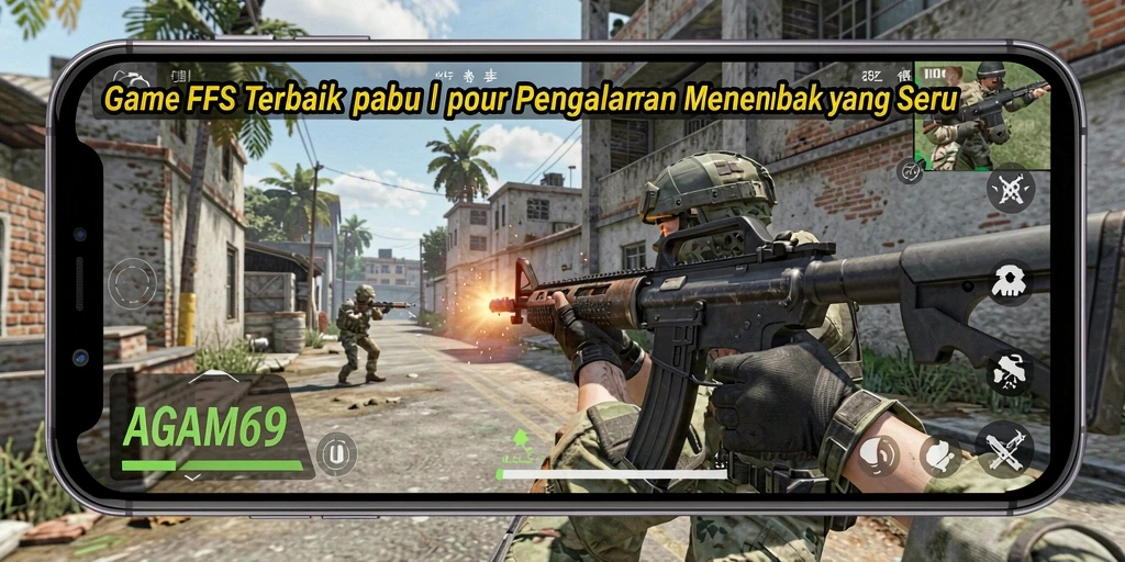 Tangkapan layar utama AGAM69 menunjukkan aksi menembak yang mendebarkan di arena perang.