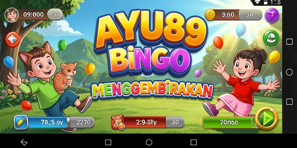 Tampilan antarmuka permainan Bingo yang menarik dan menakjubkan.