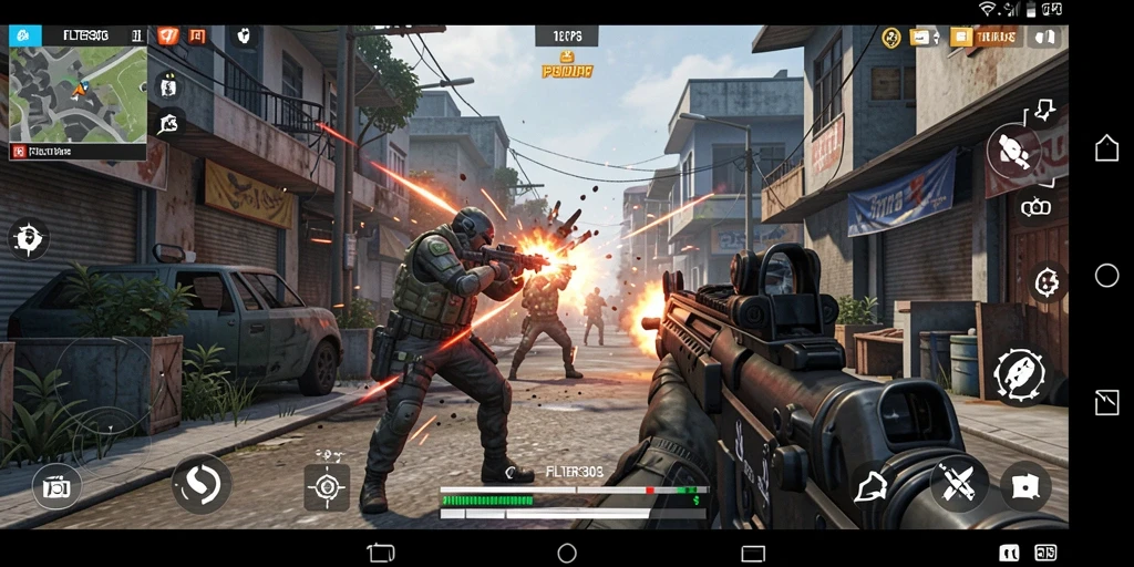 Tampilan gameplay FILTER303 yang menegangkan dan dinamis.