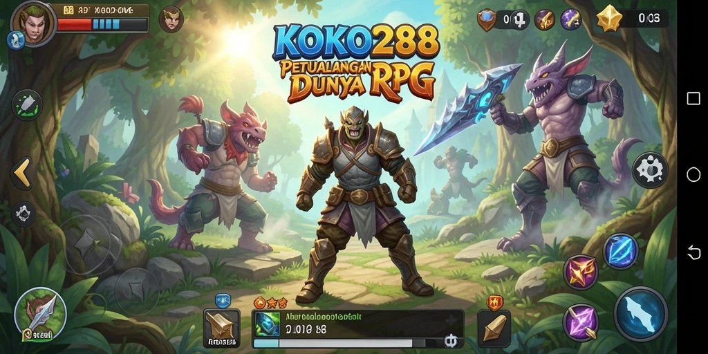 Tampilan gameplay RPG KOKO288 yang menarik dan penuh aksi.