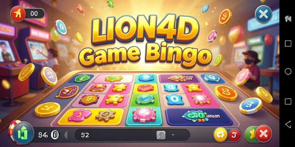 Tampilan gameplay seru di LION4D dengan suasana Bingo.