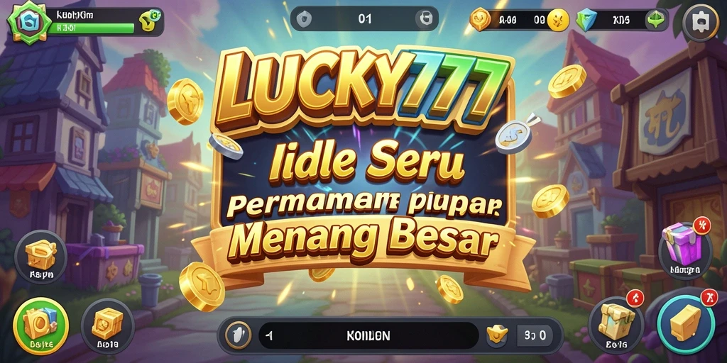 Tampilan permainan Idle LUCKY777 yang menawan dan interaktif.