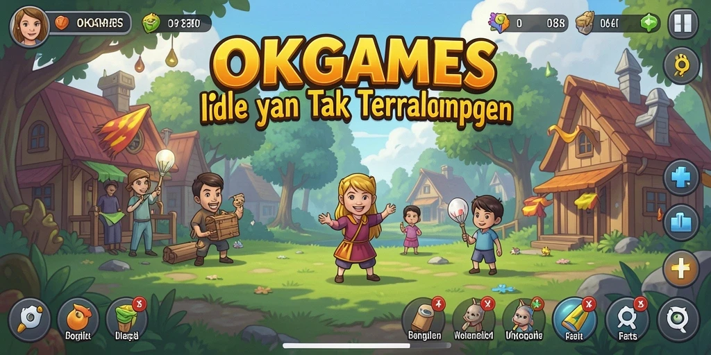 Tampilan menarik dari gameplay Idle OKGAMES yang seru dan menyenangkan.