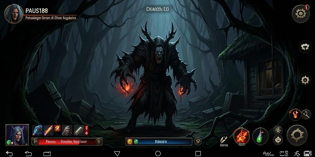 Gameplay menegangkan PAUS188 dengan suasana horor mendalam.