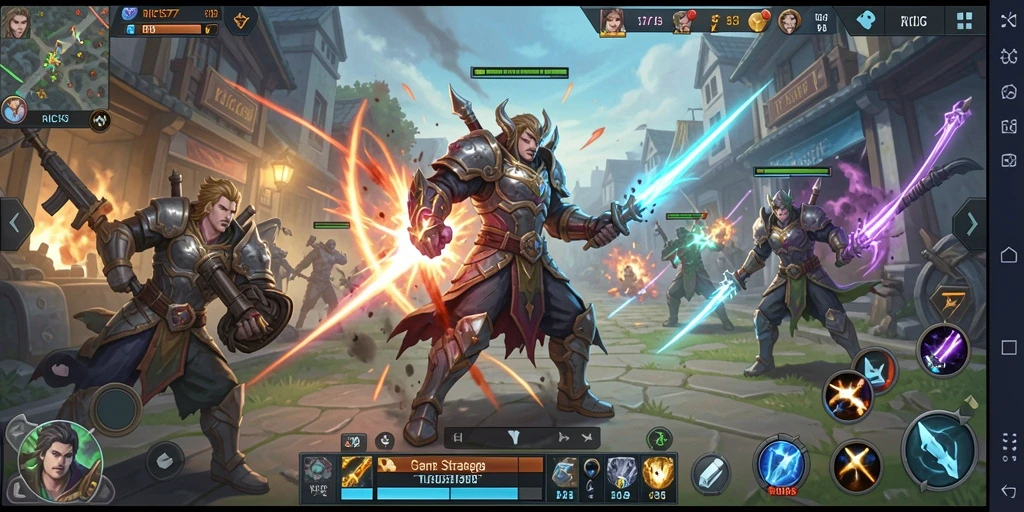 Tampilan gameplay seru dalam RICIS77 yang menampilkan strategi pertempuran.