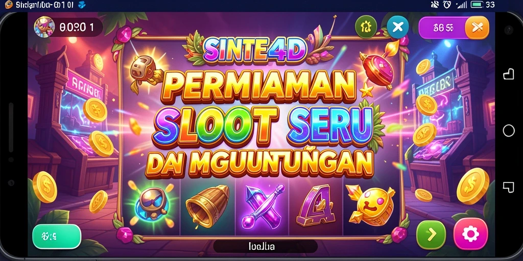 Tampilan gameplay SINTE4D yang seru dengan berbagai mesin slot.