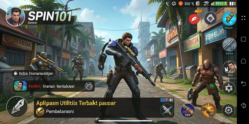 Tangkapan layar utama SPIN101 menampilkan alat utilitas yang bermanfaat.