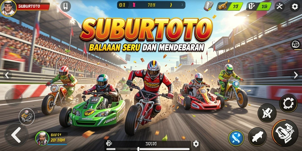 Gameplay balapan yang menegangkan dan penuh aksi.
