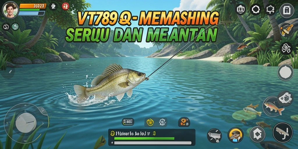 Gameplay memancing seru dengan berbagai jenis ikan dan pemandangan indah.